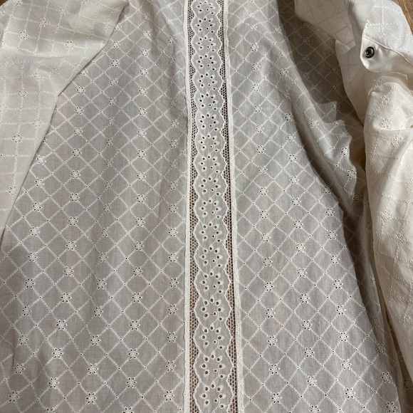COACH Blouse  dentelle classique et romantique crème - Picture 12 of 12